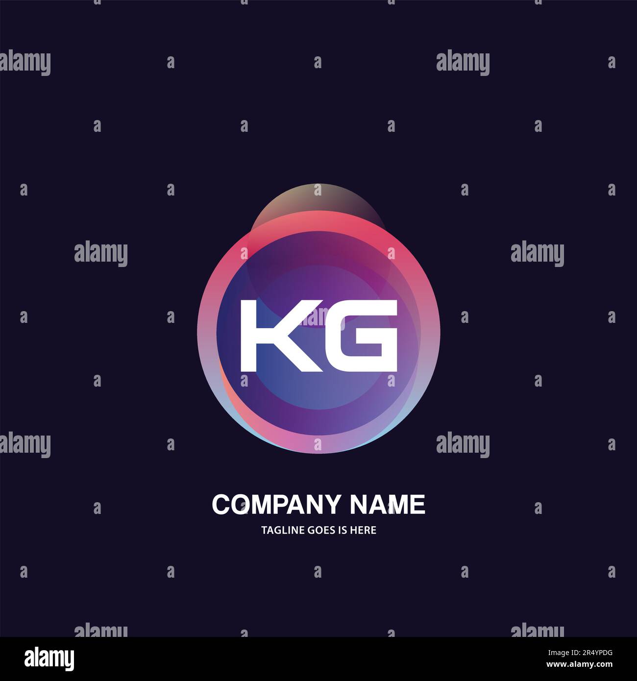 initial logo With Colorful Circle template vector Stock Vector Image ...