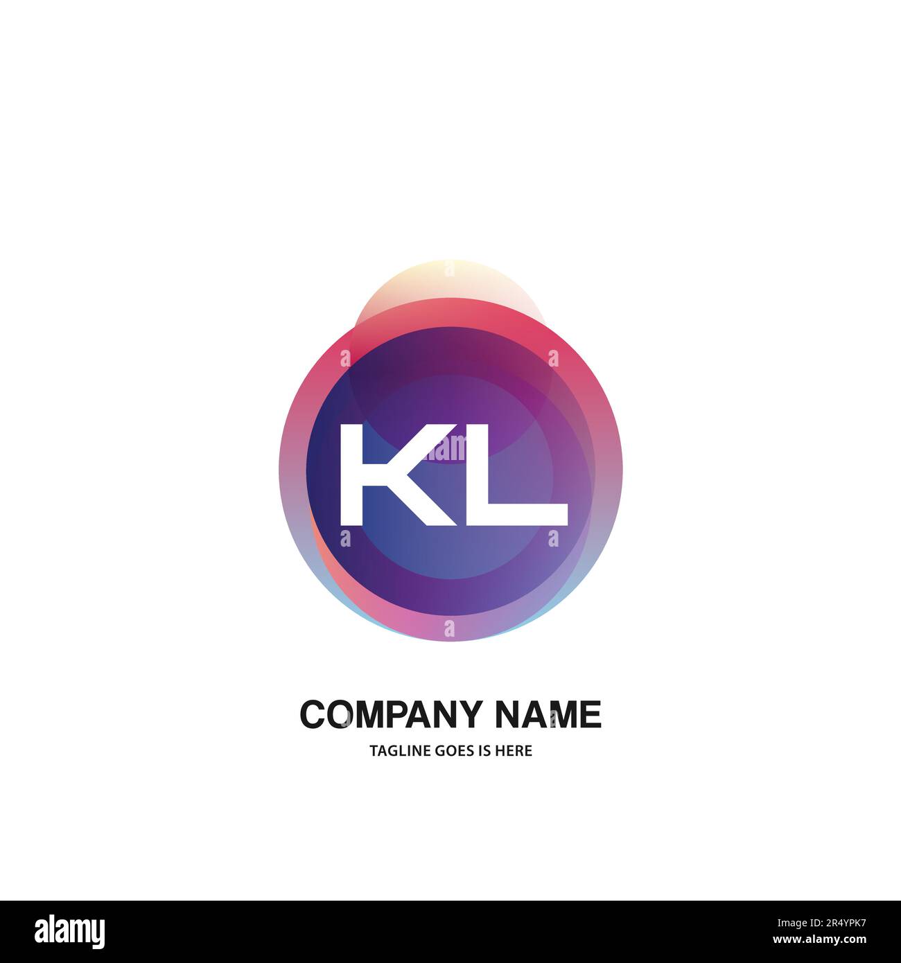 initial logo With Colorful Circle template vector Stock Vector