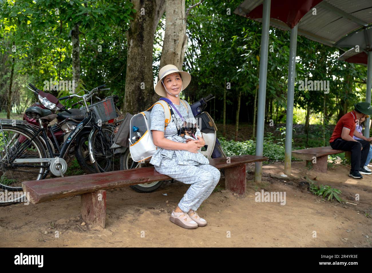 Tourists visit Nam Cat Tien Nature Reserve in Tan Phu District, Dong Nai Province, Vietnam Stock Photo