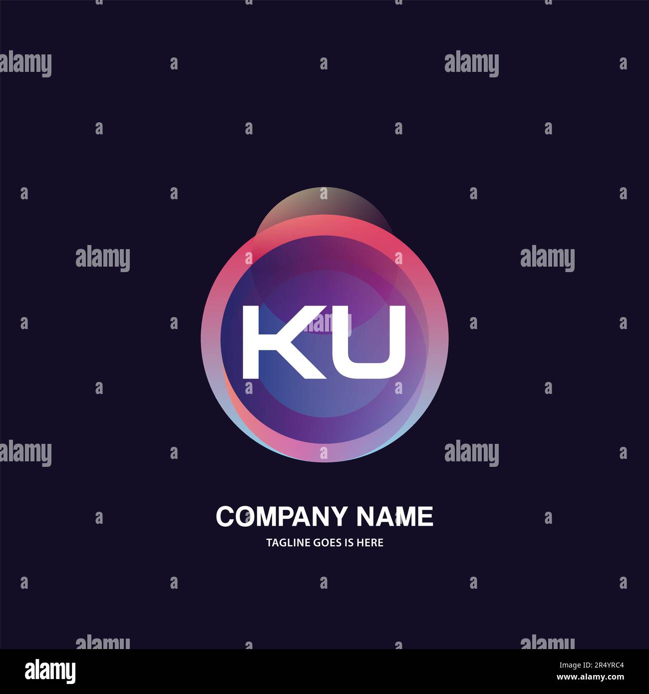 initial logo With Colorful Circle template vector Stock Vector