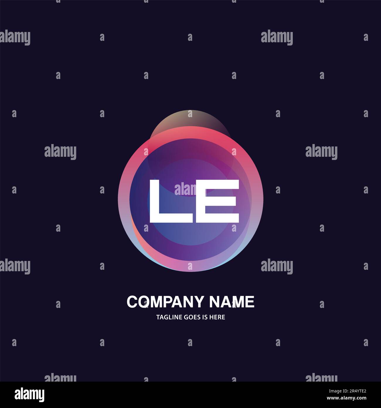 initial logo With Colorful Circle template vector Stock Vector