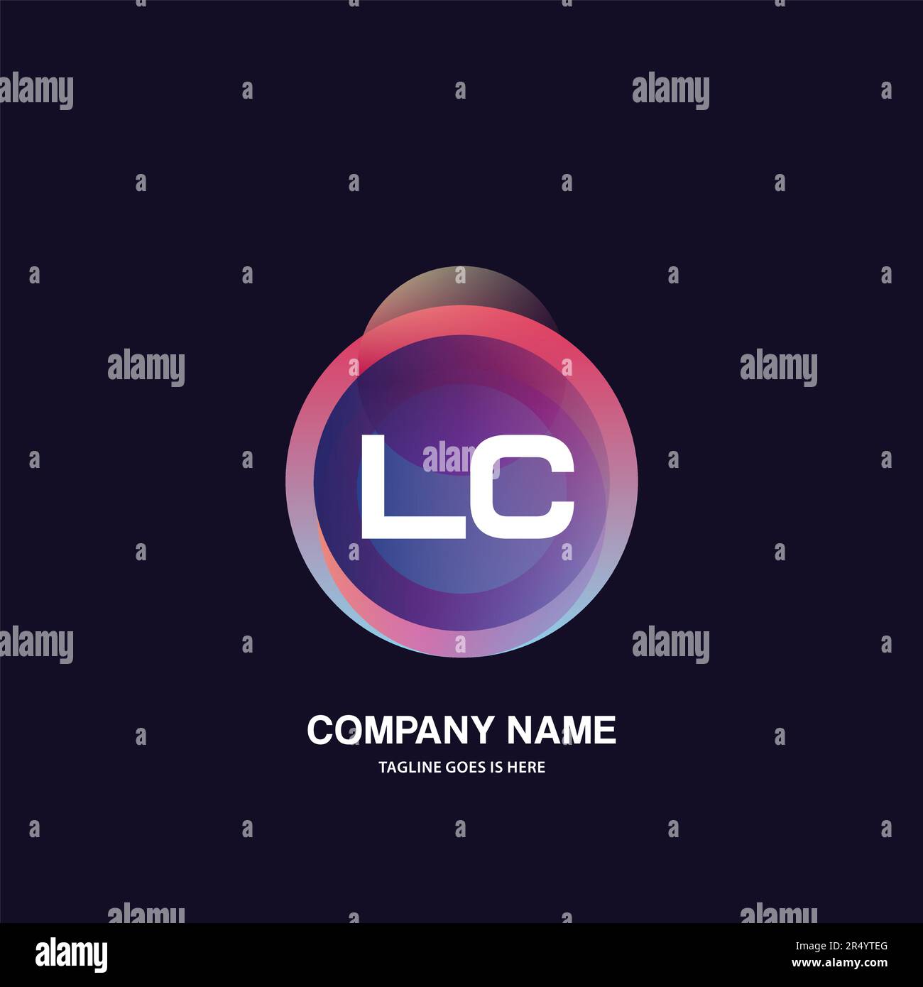 initial logo With Colorful Circle template vector Stock Vector