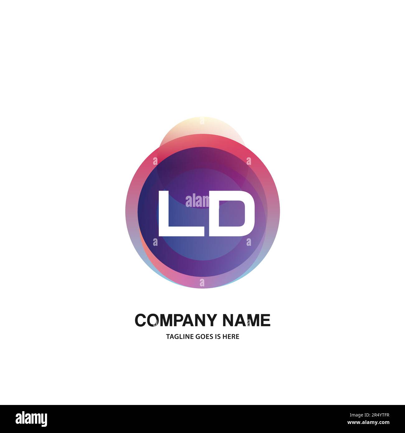initial logo With Colorful Circle template vector Stock Vector