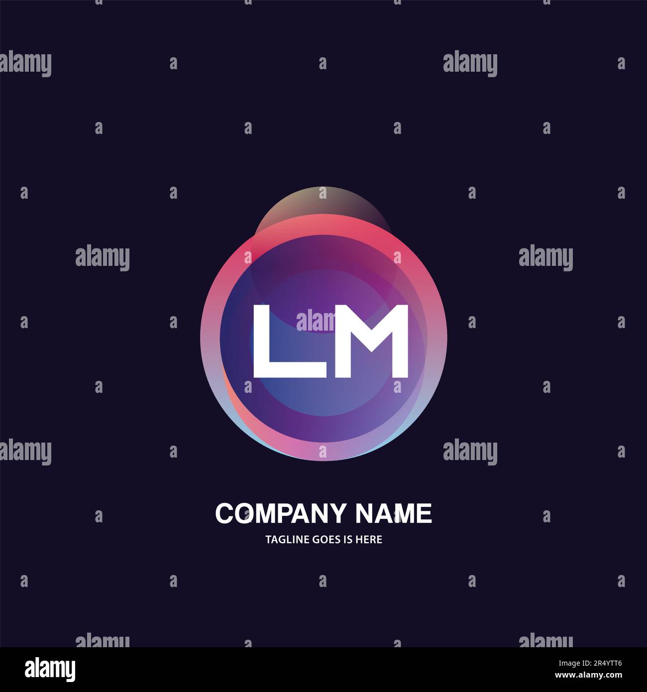 initial logo With Colorful Circle template vector Stock Vector Image ...