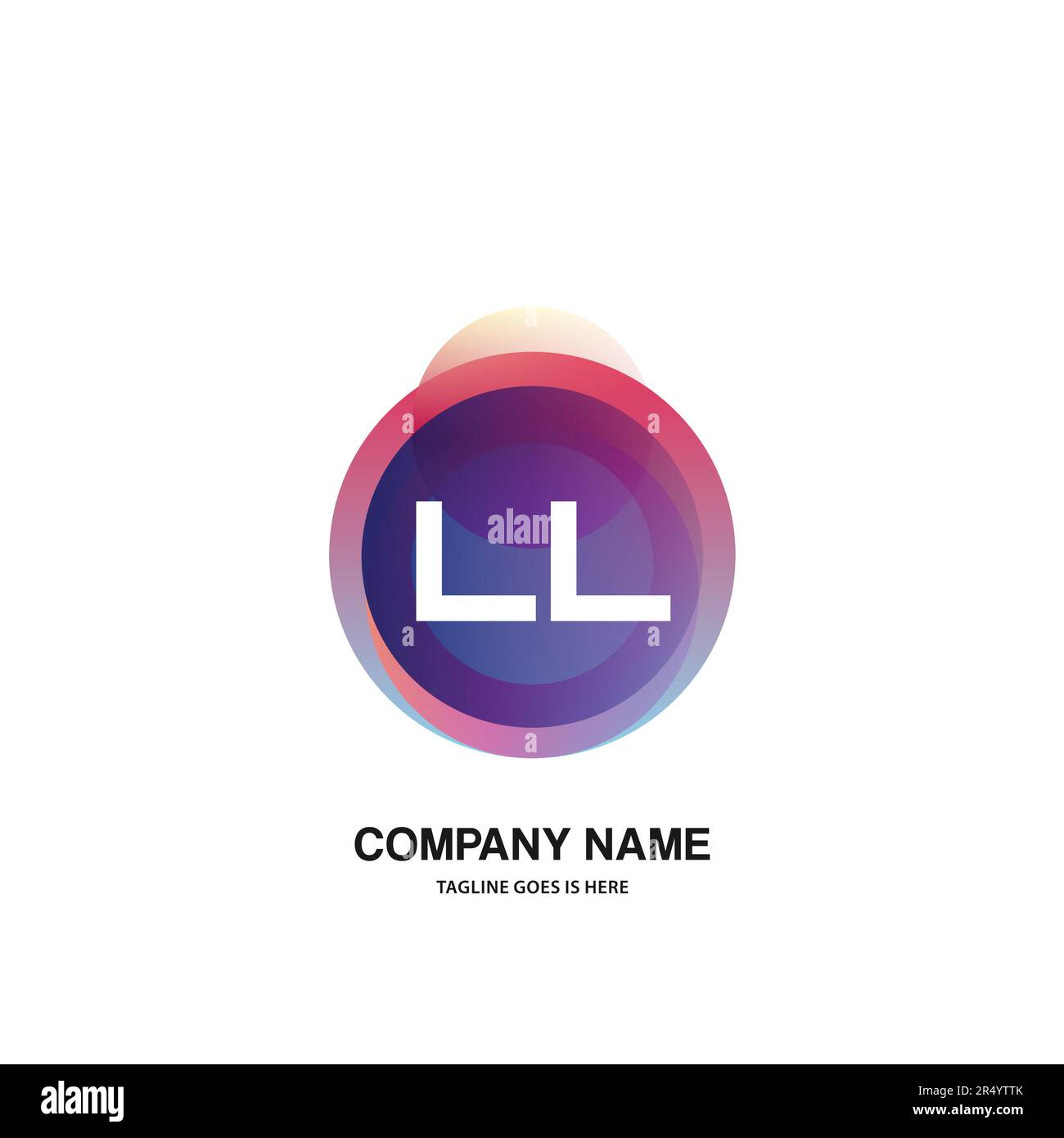 initial logo With Colorful Circle template vector Stock Vector