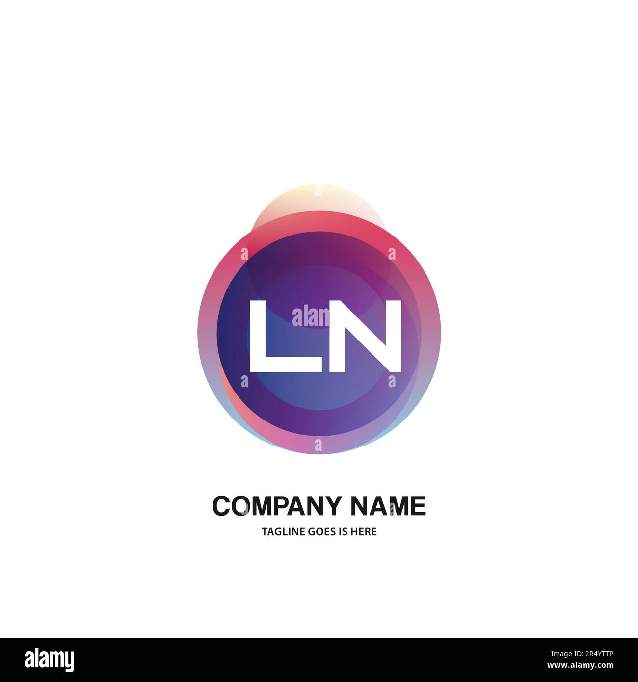 initial logo With Colorful Circle template vector Stock Vector