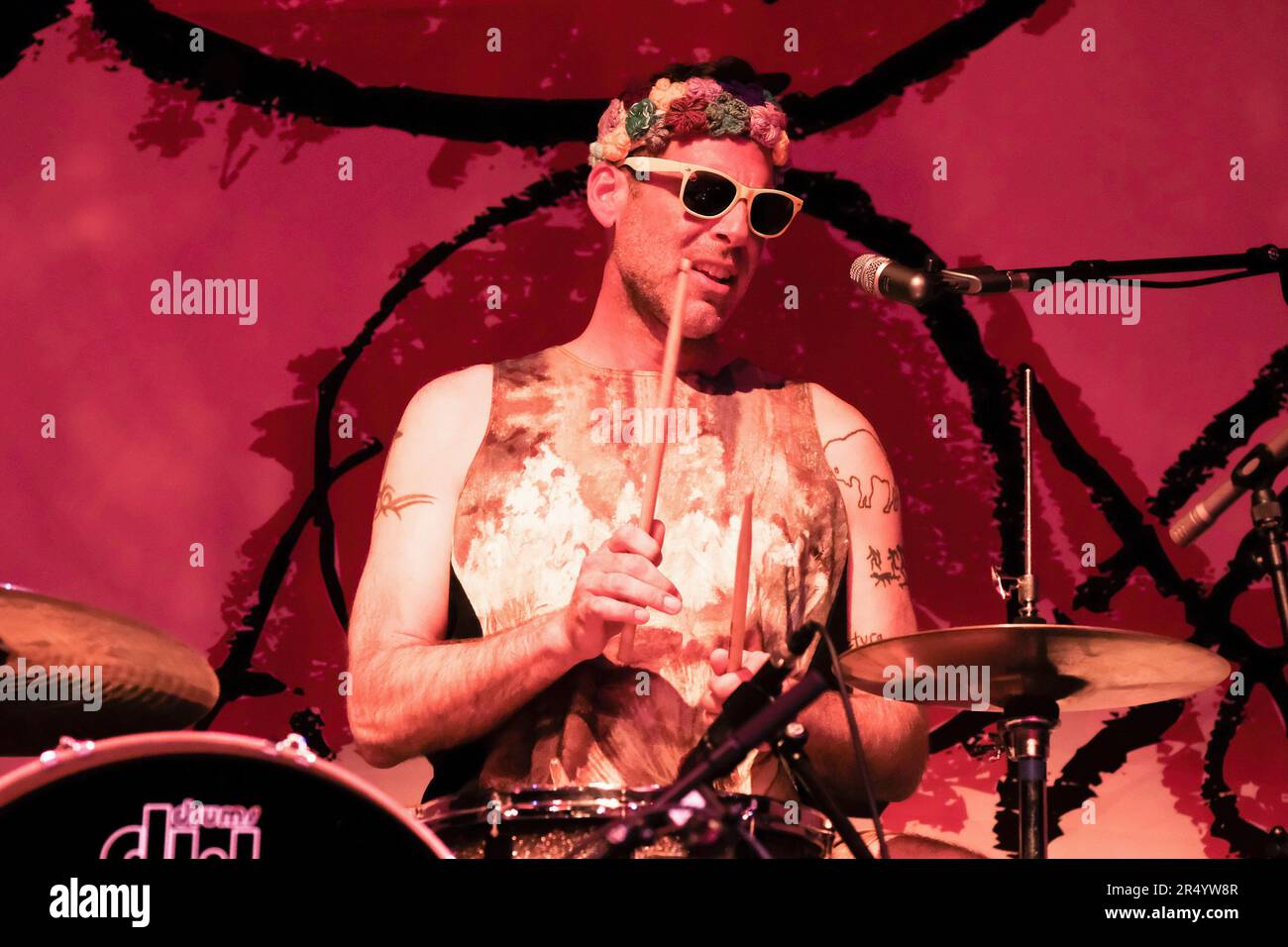 London UK 29th May 2023 Drummer Strictly Beats Brent Coles Playing london-uk-29th-may-2023-drummer-strictly-beats-brent-coles-playing