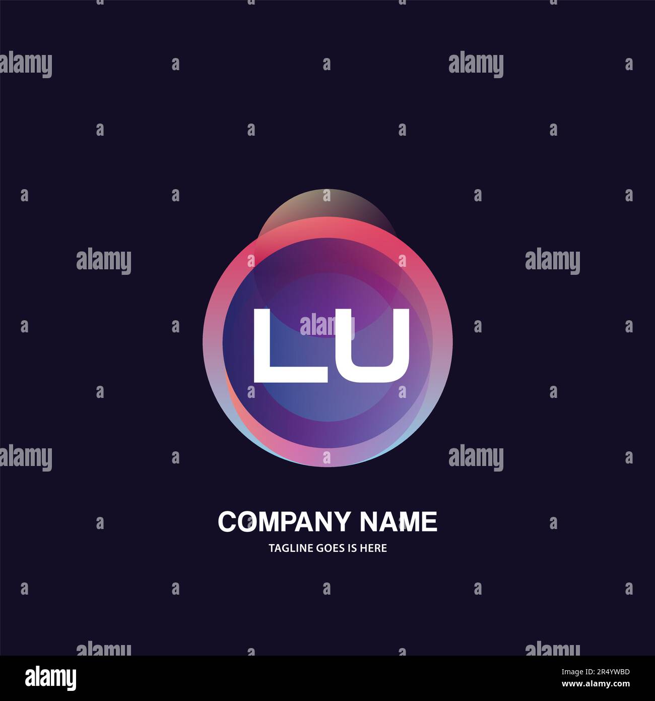initial logo With Colorful Circle template vector Stock Vector