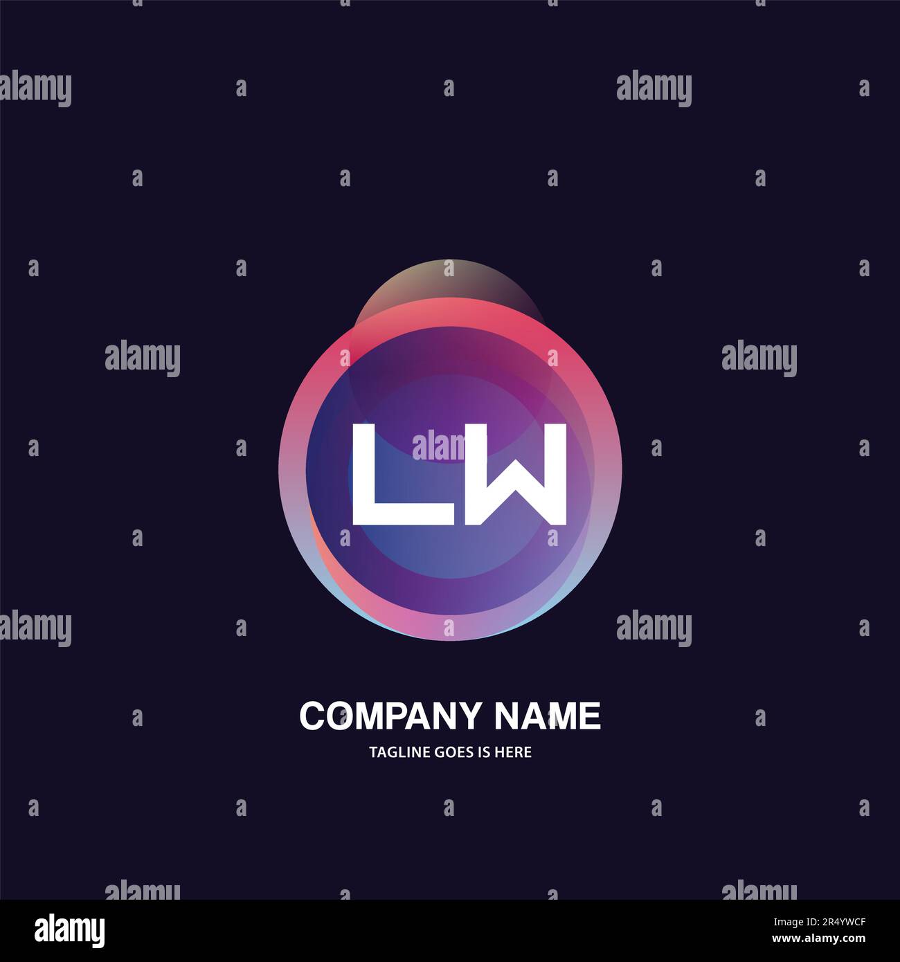 initial logo With Colorful Circle template vector Stock Vector Image ...
