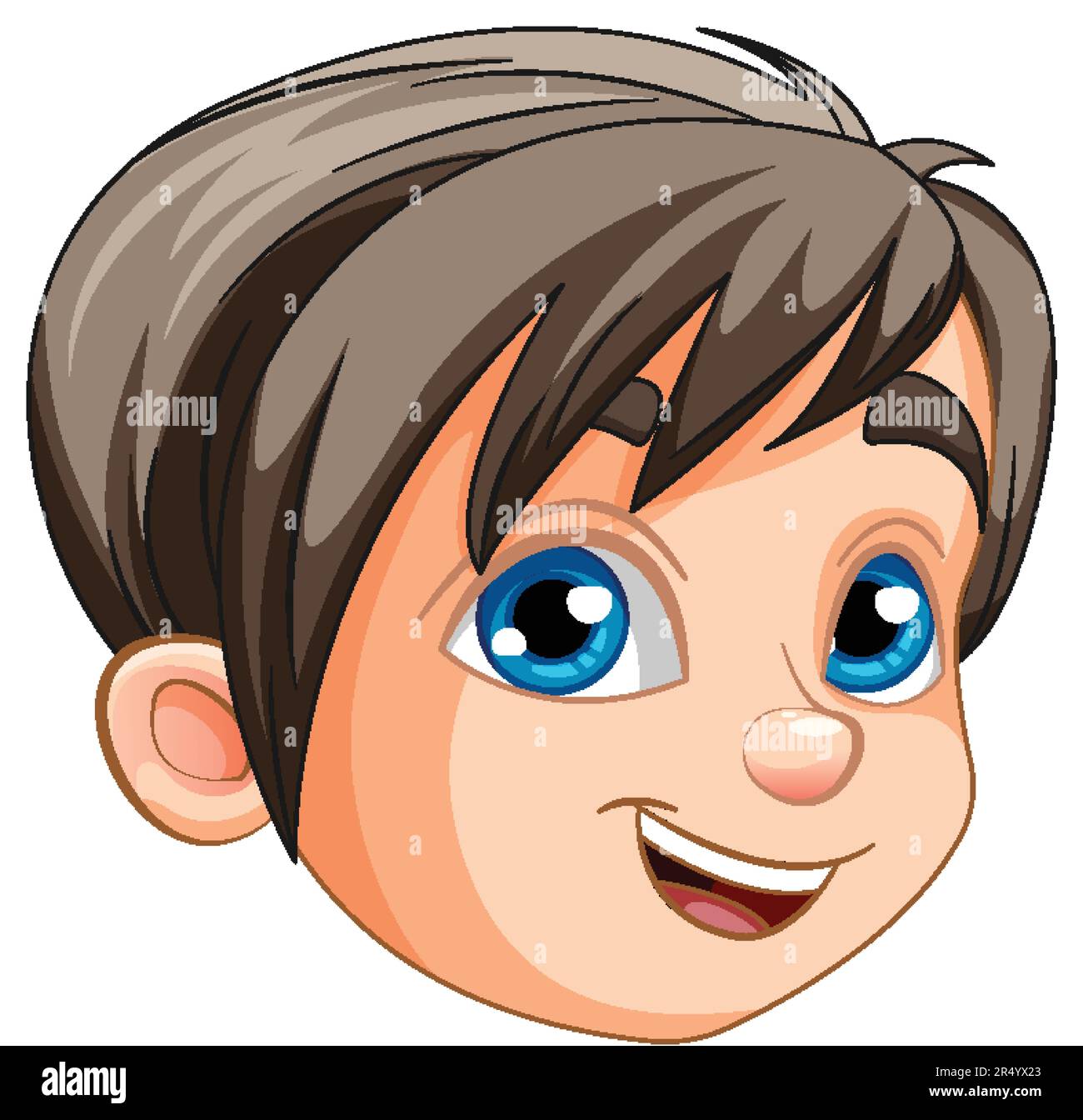 Cute boy cartoon face illustration Stock Vector Image & Art - Alamy