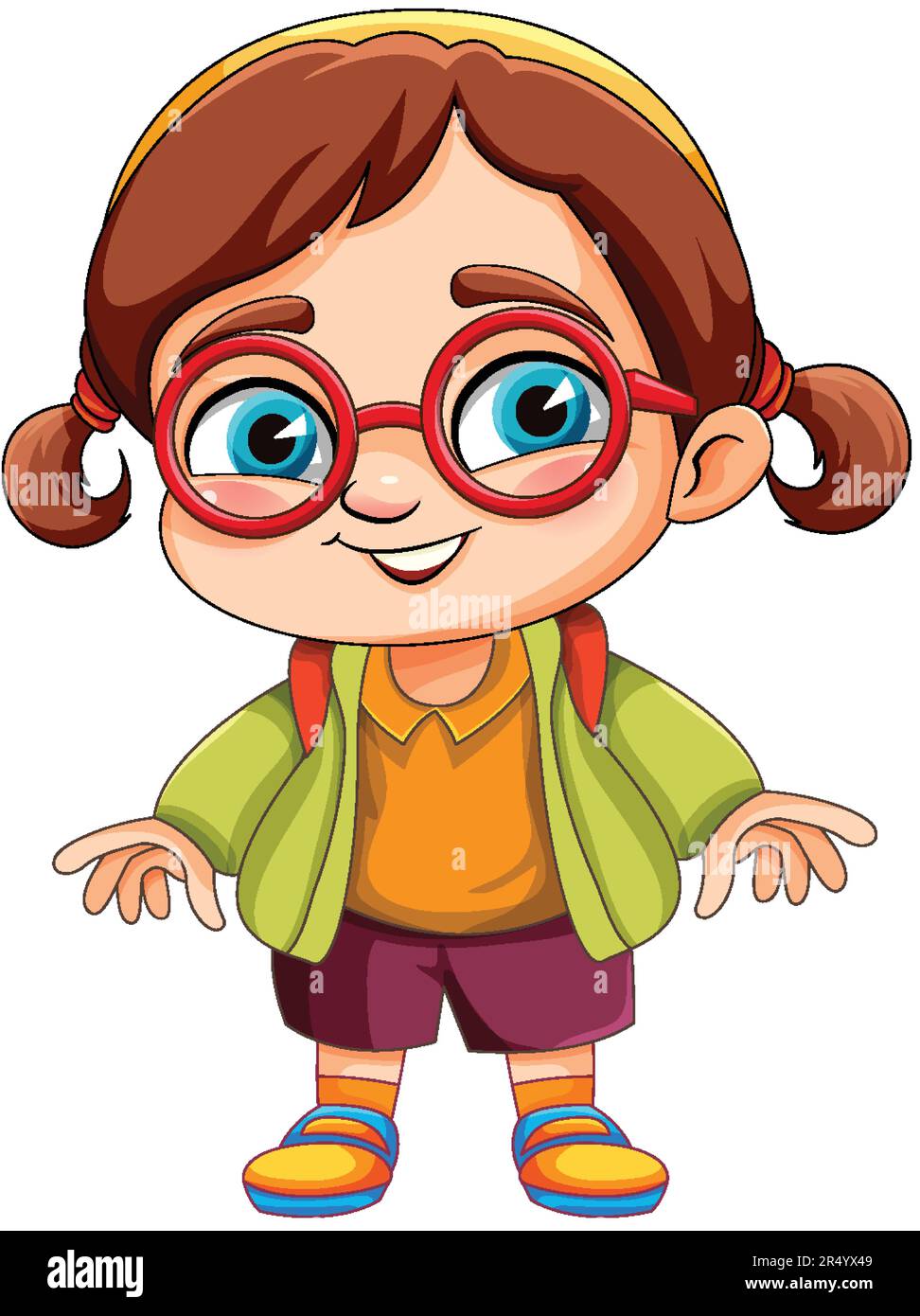 Cute girl cartoon character illustration Stock Vector Image & Art - Alamy
