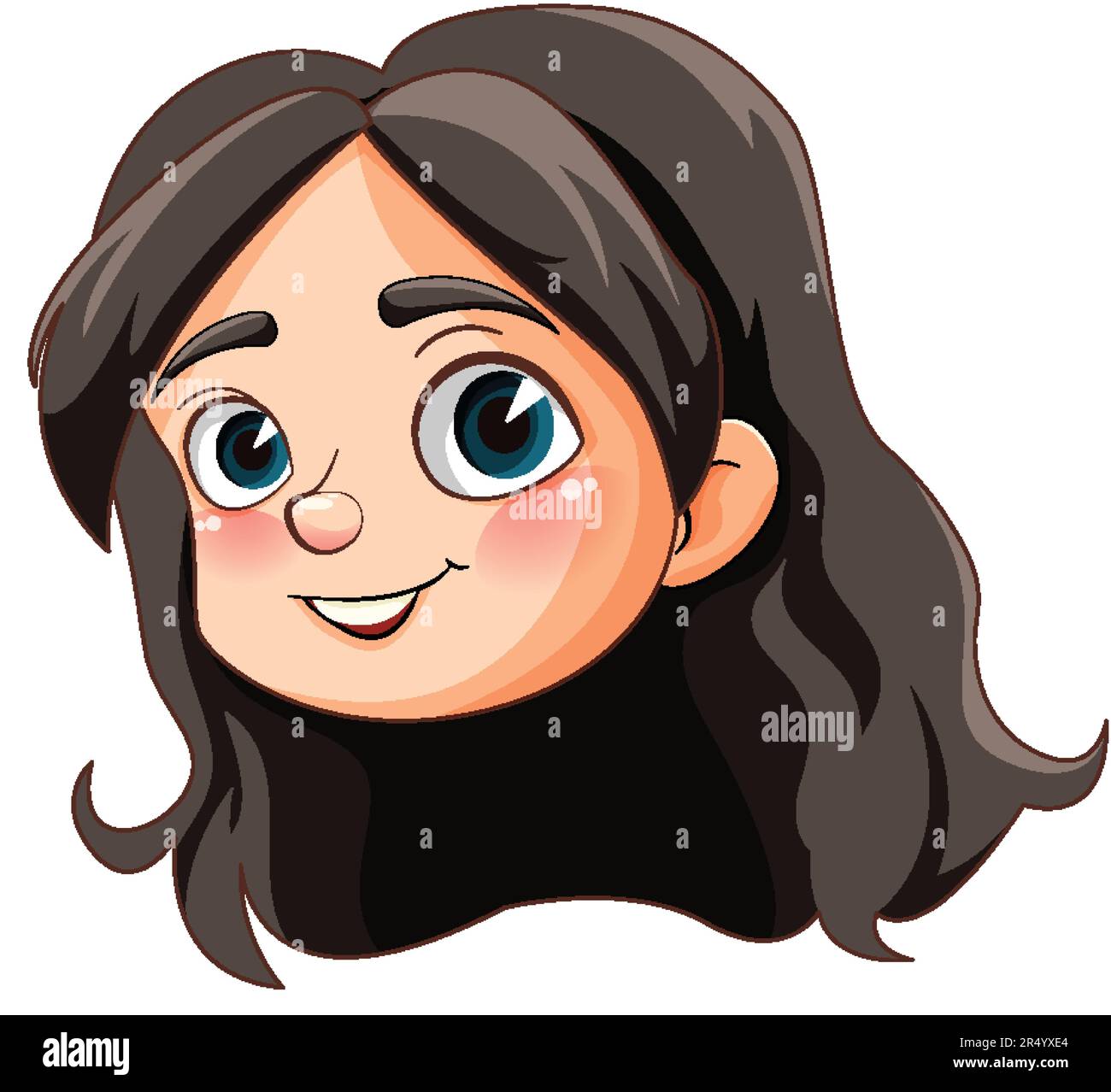 Cute girl cartoon character illustration Stock Vector Image & Art - Alamy
