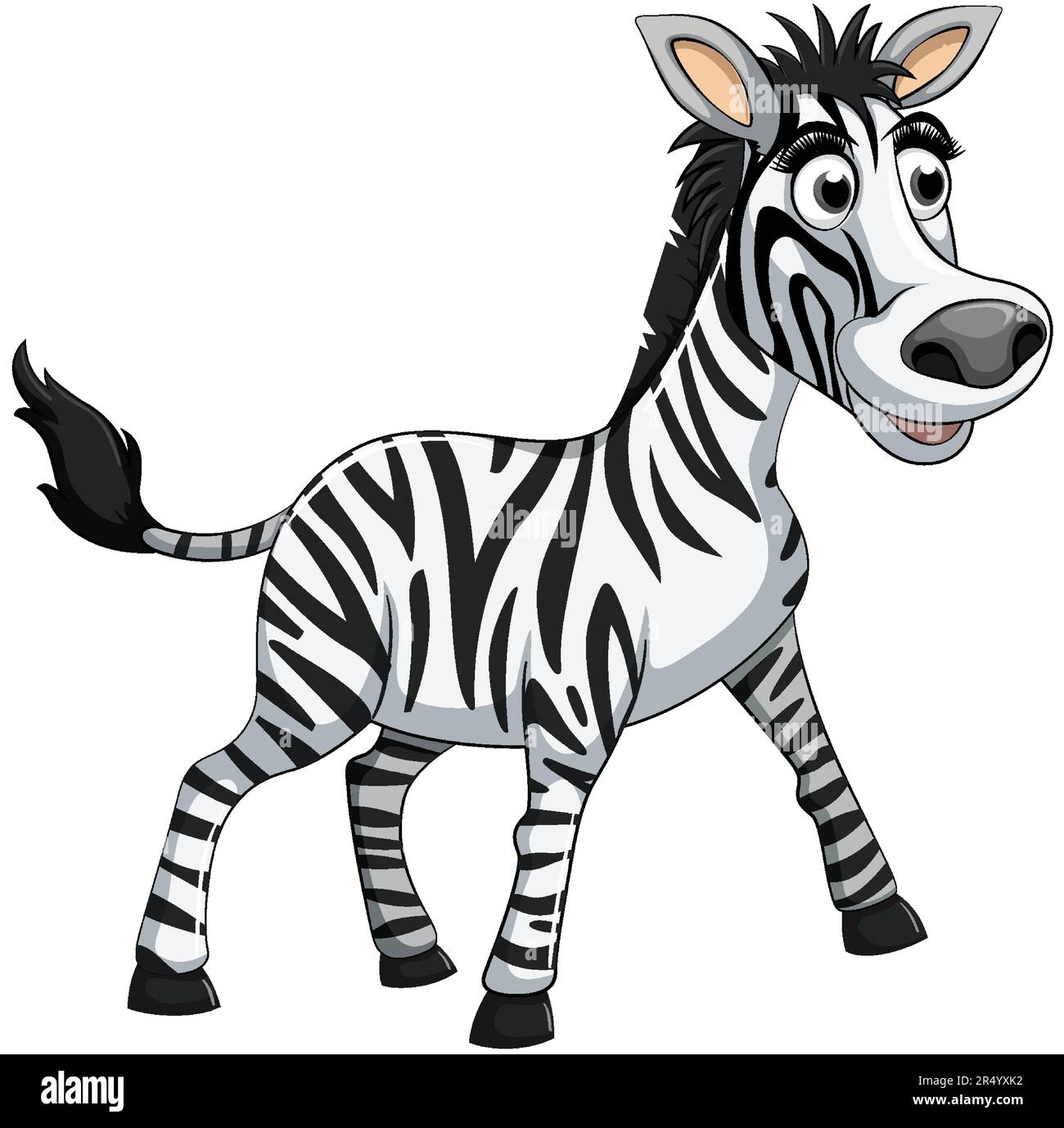 A Zebra Cartoon Character illustration Stock Vector Image & Art Alamy
