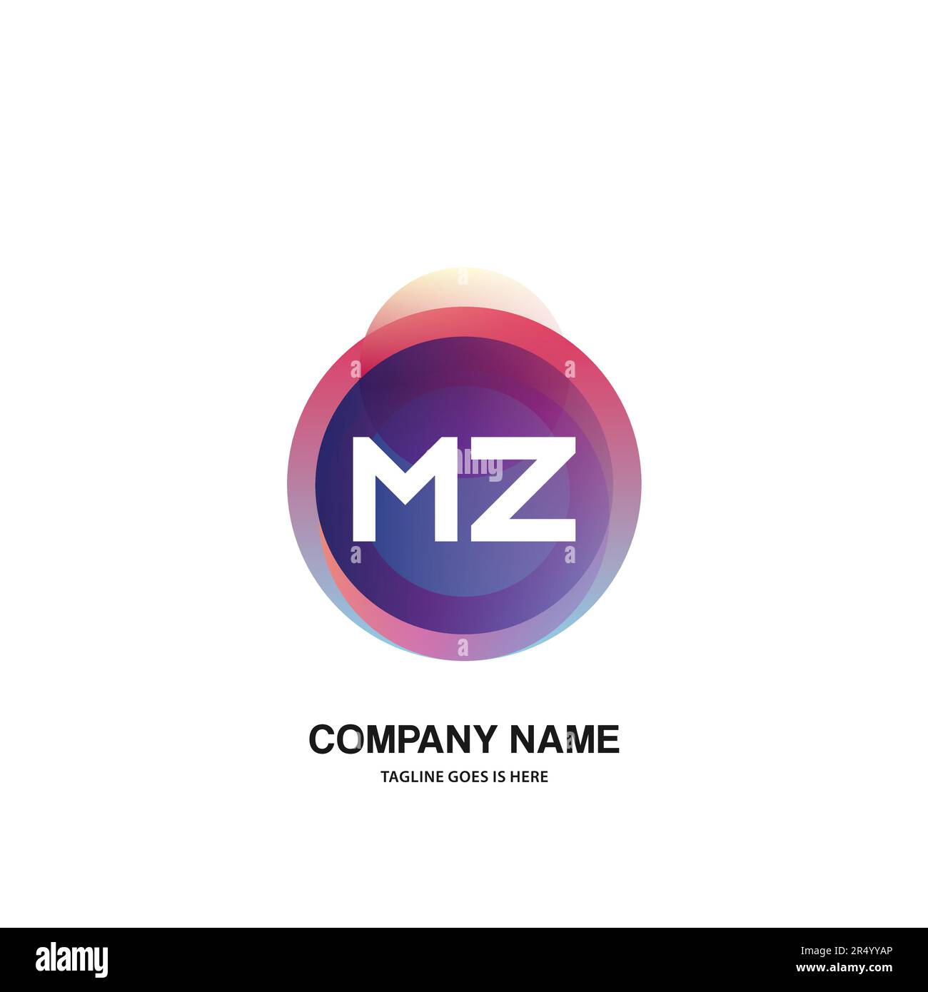 initial logo With Colorful Circle template vector Stock Vector Image ...