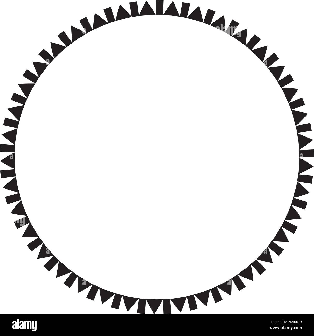 Circle frame round border design shape icon for decorative vintage