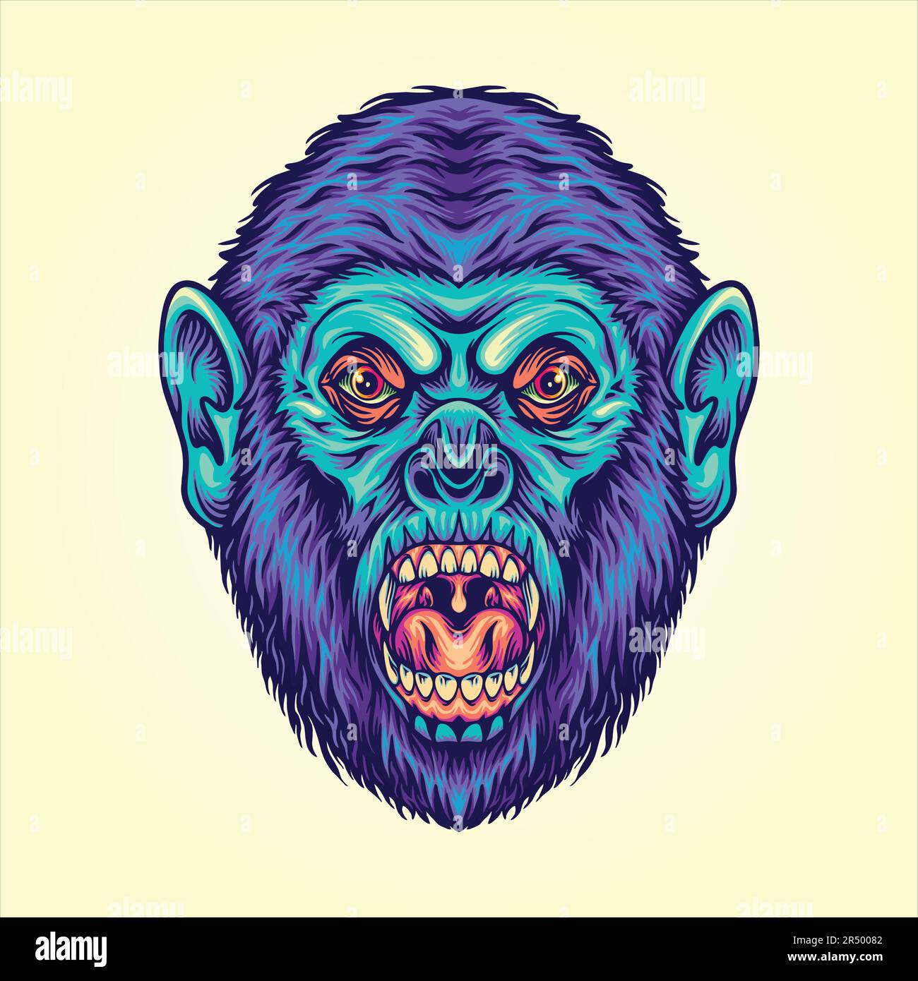 Premium Vector  Funny monkey gorilla chest halloween costume vector design  graphics for tshirt prints