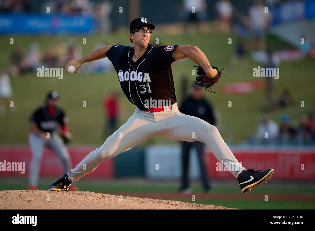 Chattanooga Lookouts pitcher Joe Boyle (31) during an MiLB Southern
