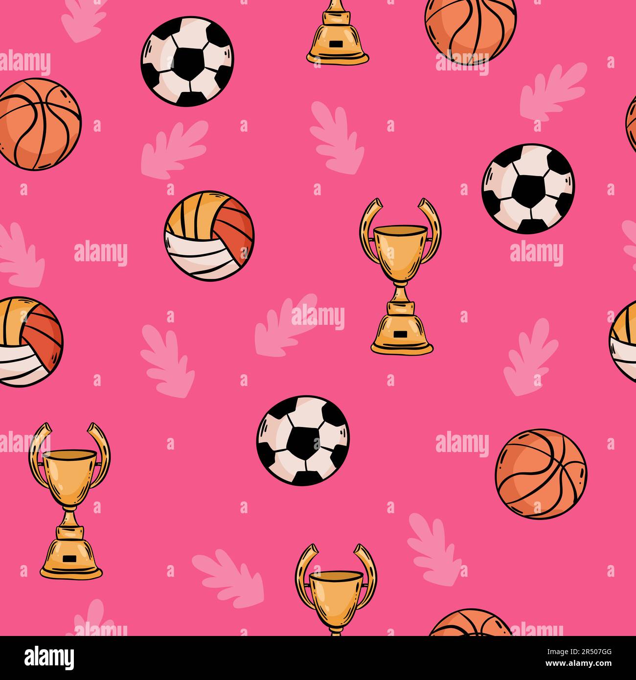 Sport ball seamless pattern vector Ball football basketball volleyball Stock Vector Image & Art