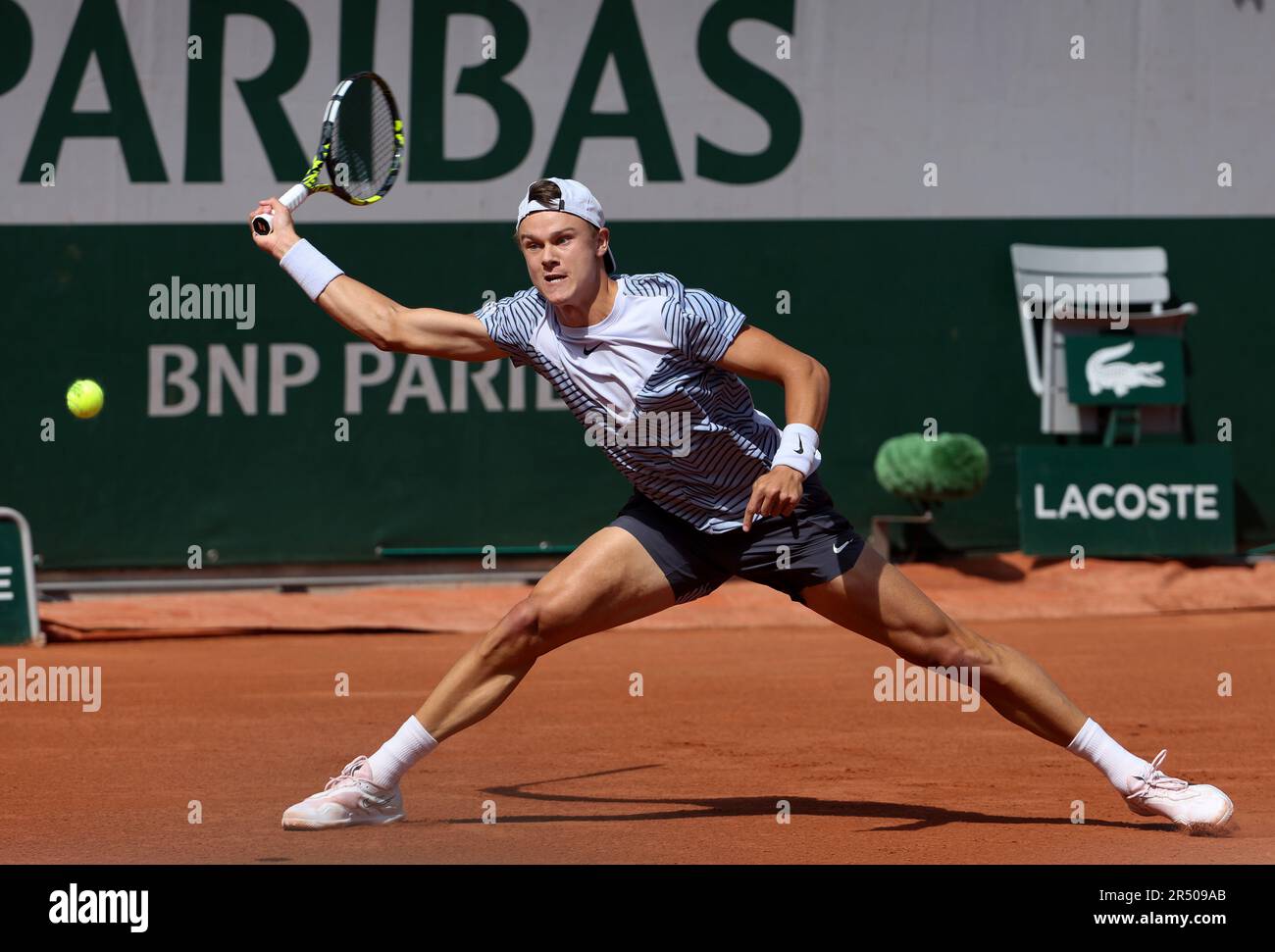 Paris, France. 30th May, 2023. Holger Rune of Denmark during day 3 of the  2023 French Open, Roland-Garros 2023, second Grand Slam tennis tournament  of the year, on May 30, 2023 at