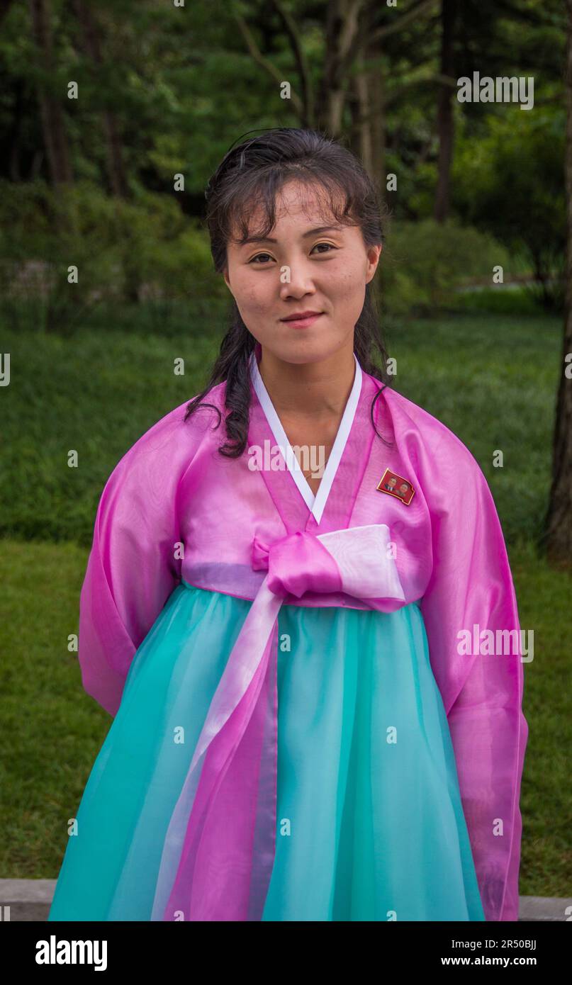 woman in a traditional dress in north korea Stock Photo - Alamy