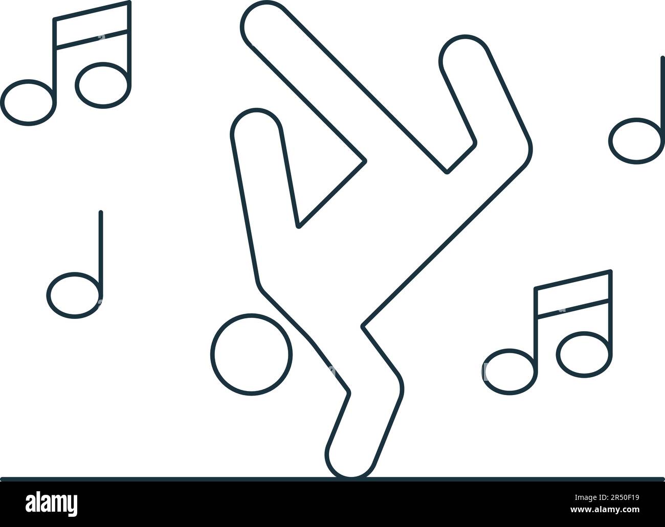 Dance icon. Monochrome simple sign from entertainment collection. Dance icon for logo, templates, web design and infographics. Stock Vector