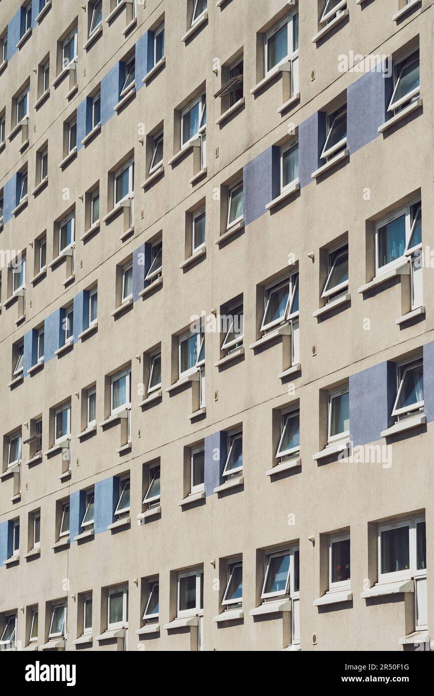 Exterior of block of flats at St Vincent Terrace in Anderston district