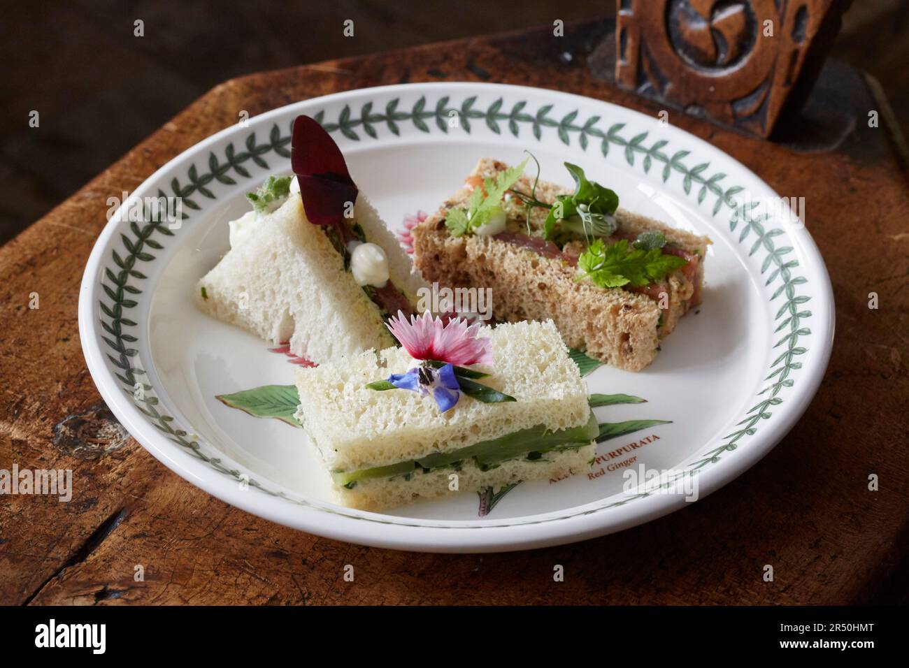 Sandwiches for afternoon tea Stock Photo