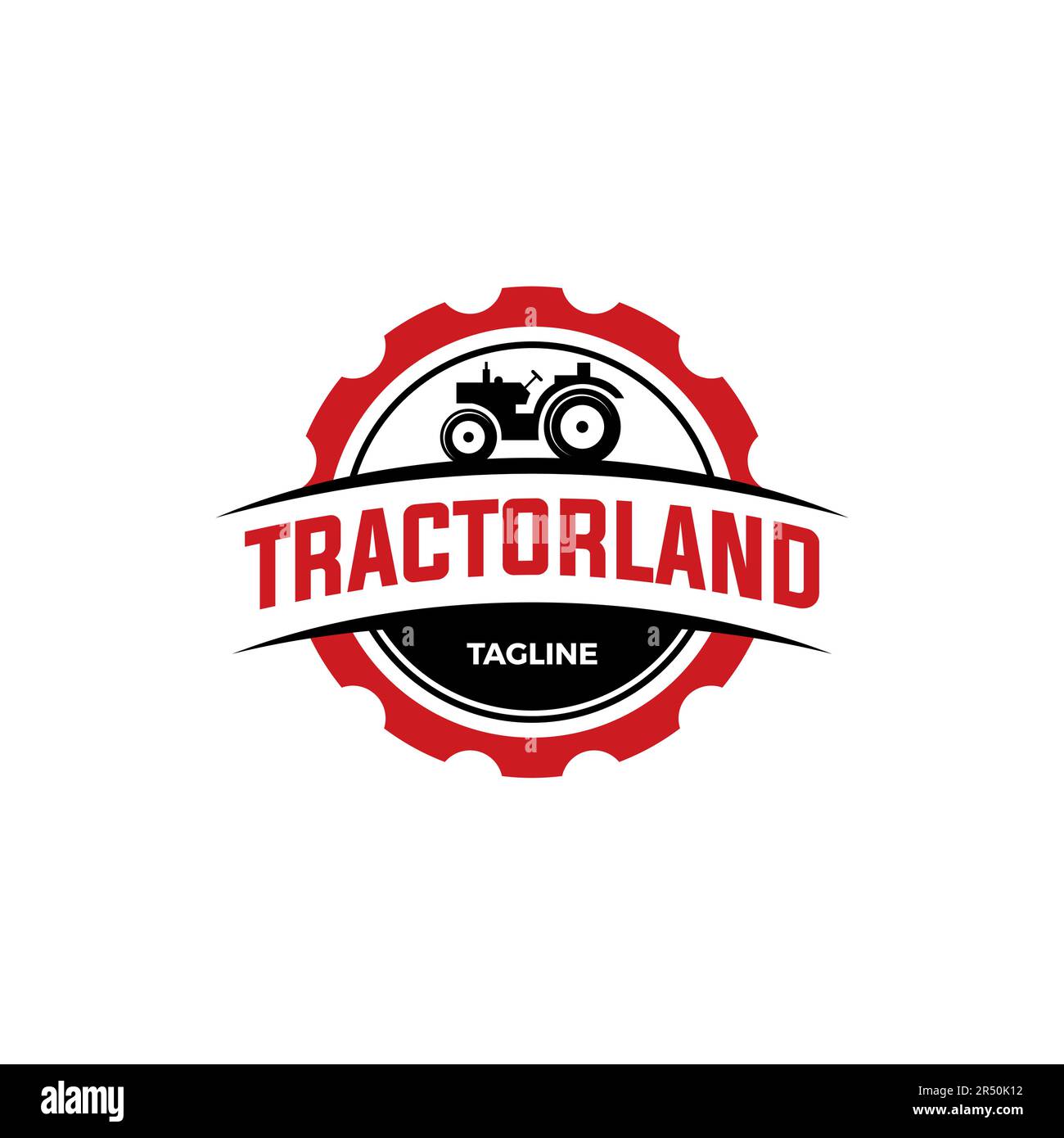 Tractor Logo Emblem Vintage. Tractorland Logo Design Stock Vector Image