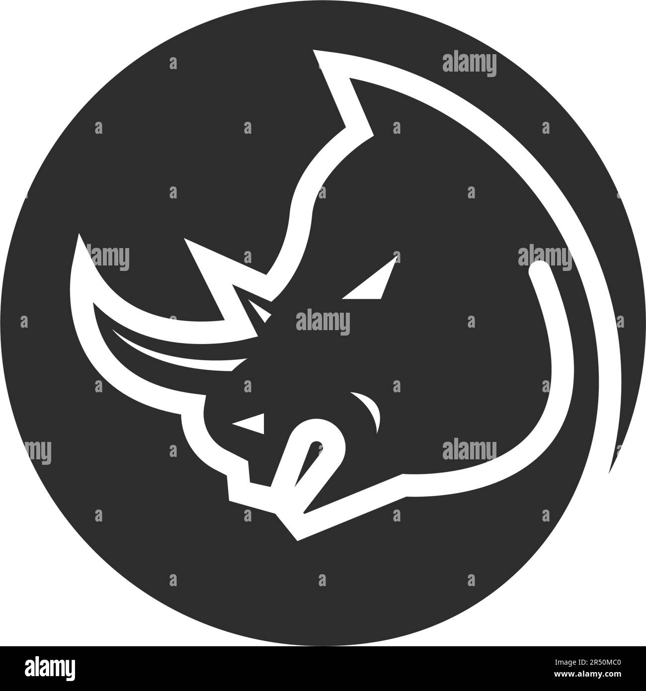rhino head icon vector illustration design template Stock Vector