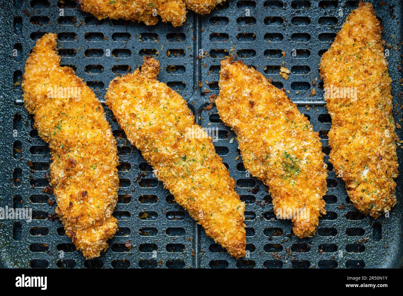 Chicken goujons (chicken sticks) Stock Photo