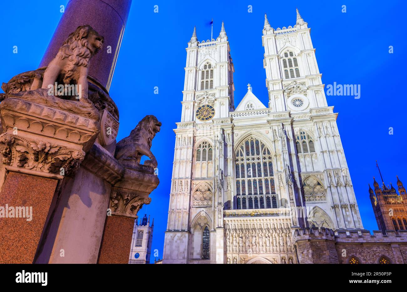 London, United Kingdom. Westminster Abbey in the city of Westminster, London. Stock Photo