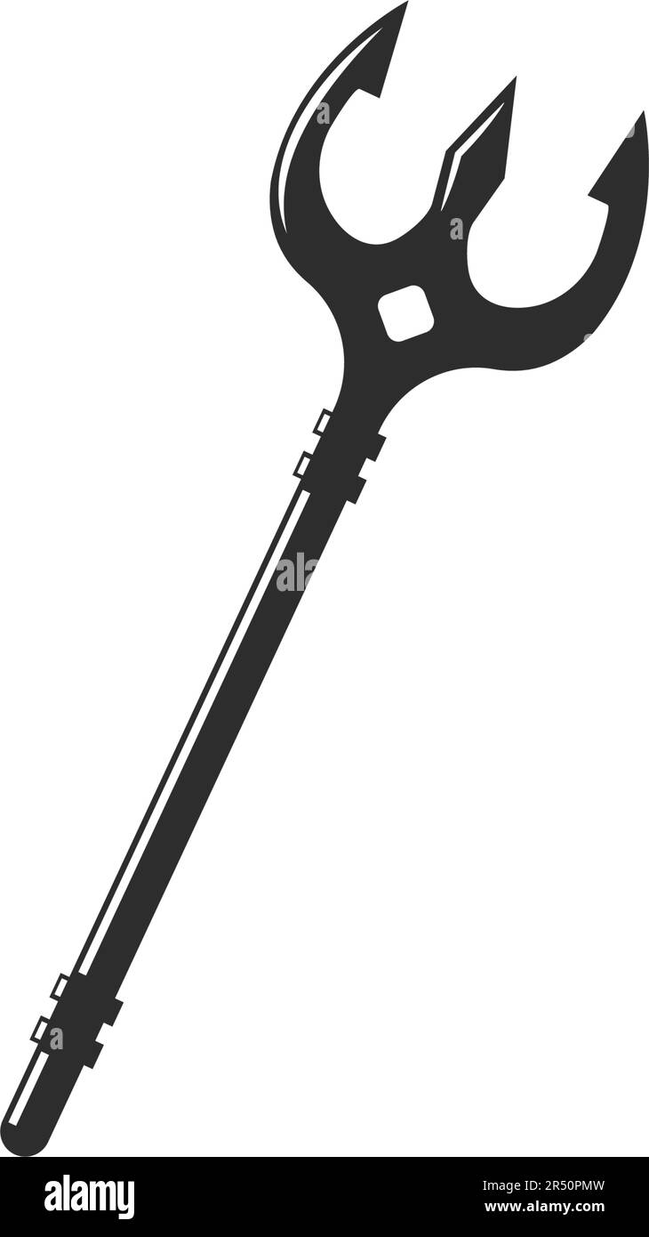 Devil trident vector vectors Black and White Stock Photos & Images - Alamy