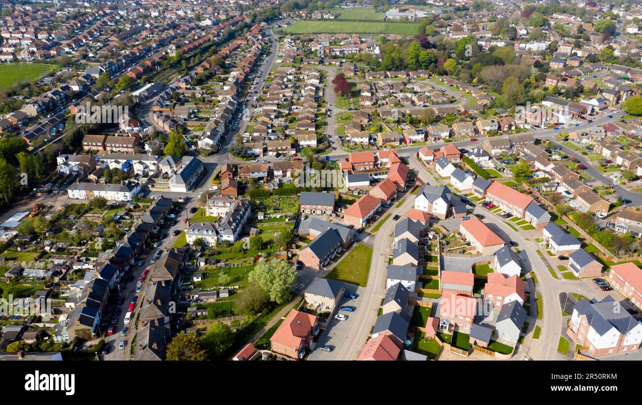 Aerial view of the Millers Retreat, a new housing development being ...