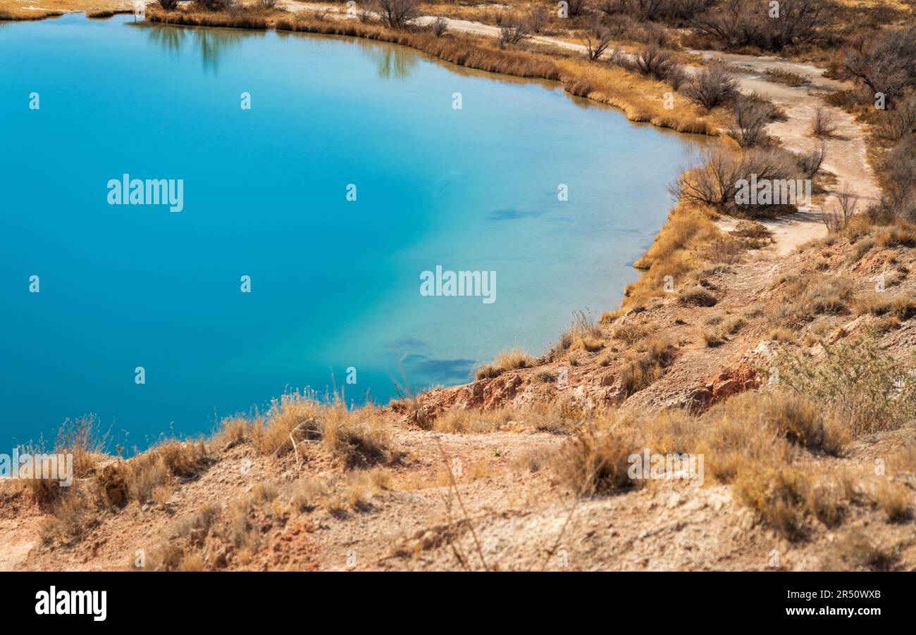 Bottomless Lakes State Park in New Mexico, along the Pecos River Stock Photo Alamy