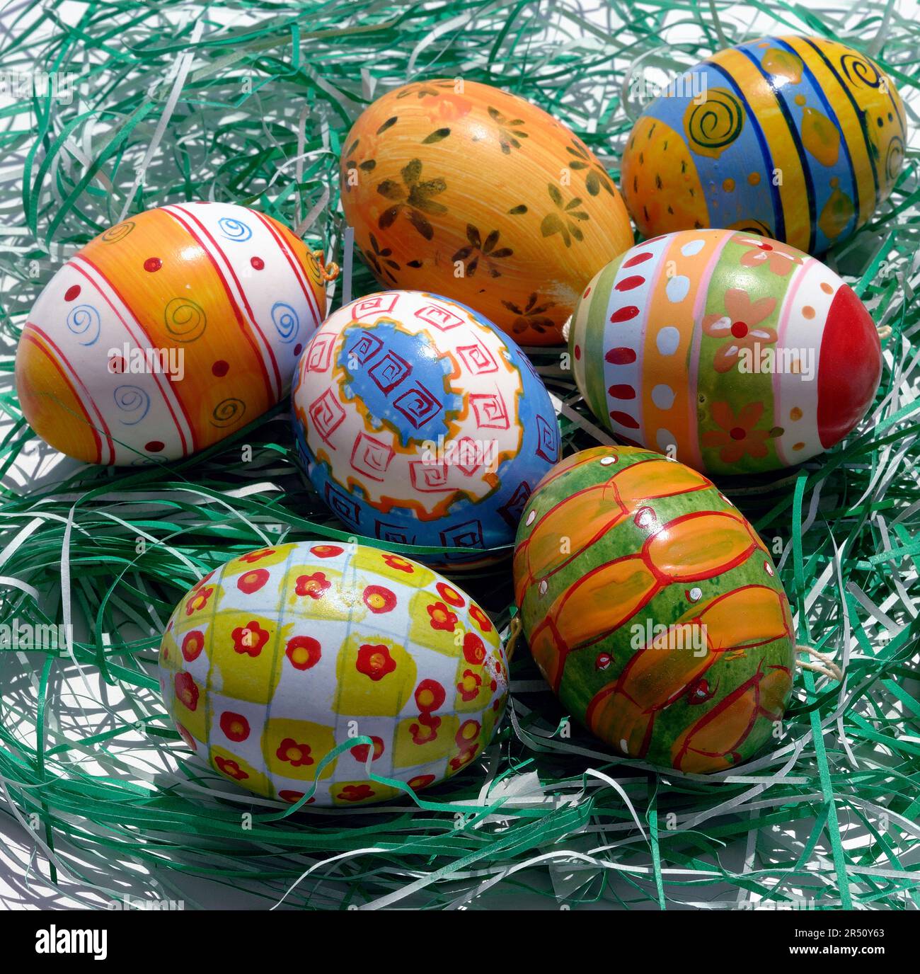 Painted Easter eggs Stock Photo