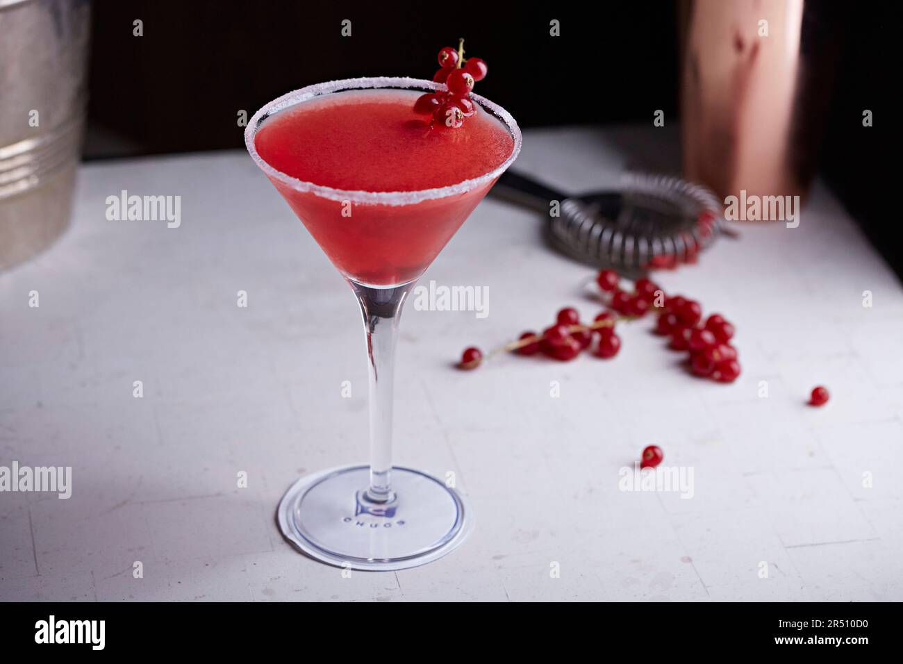 Cranberry cocktail with prosecco Stock Photo