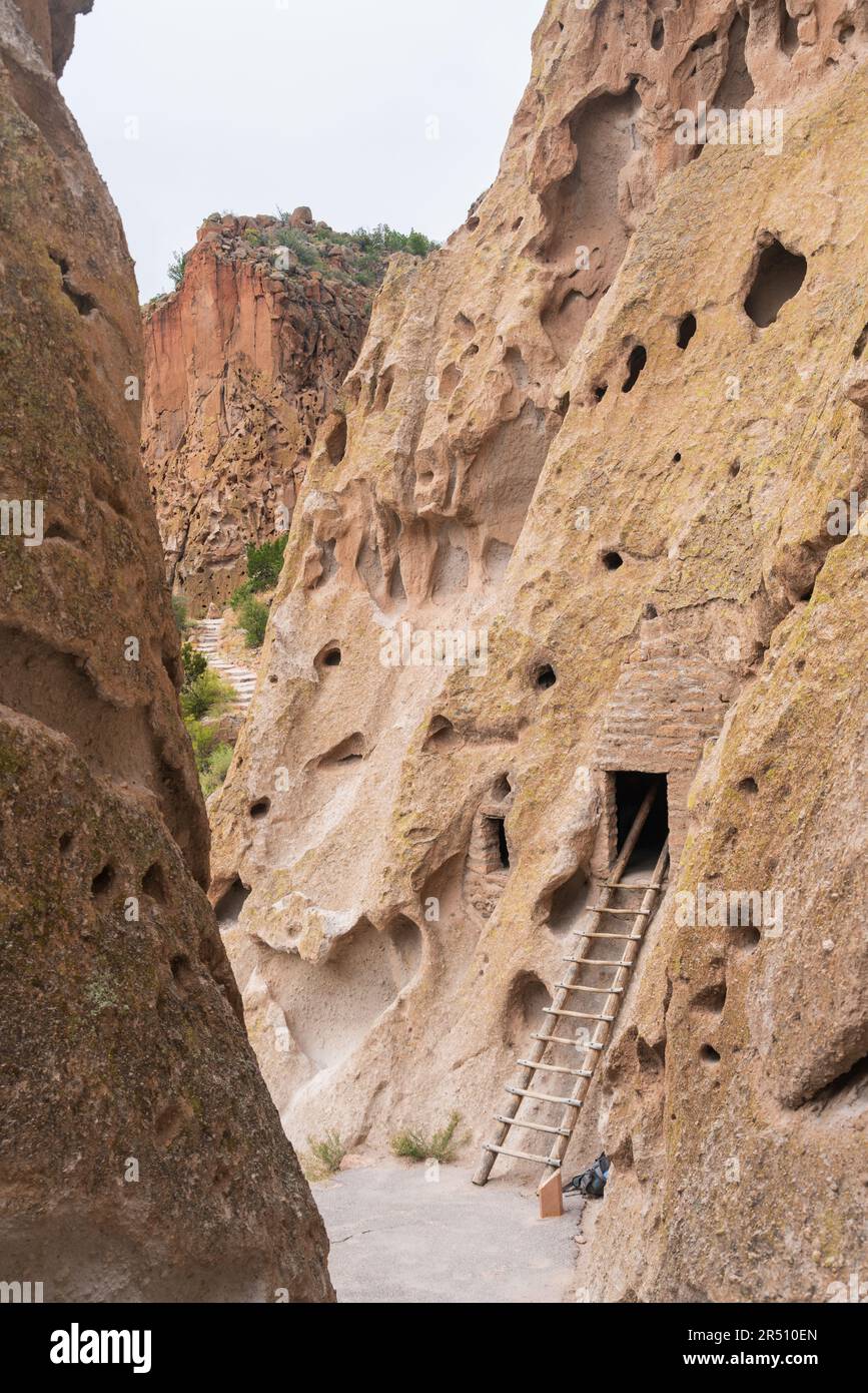 Bandelier National Monument, National reserve in New Mexico Stock Photo