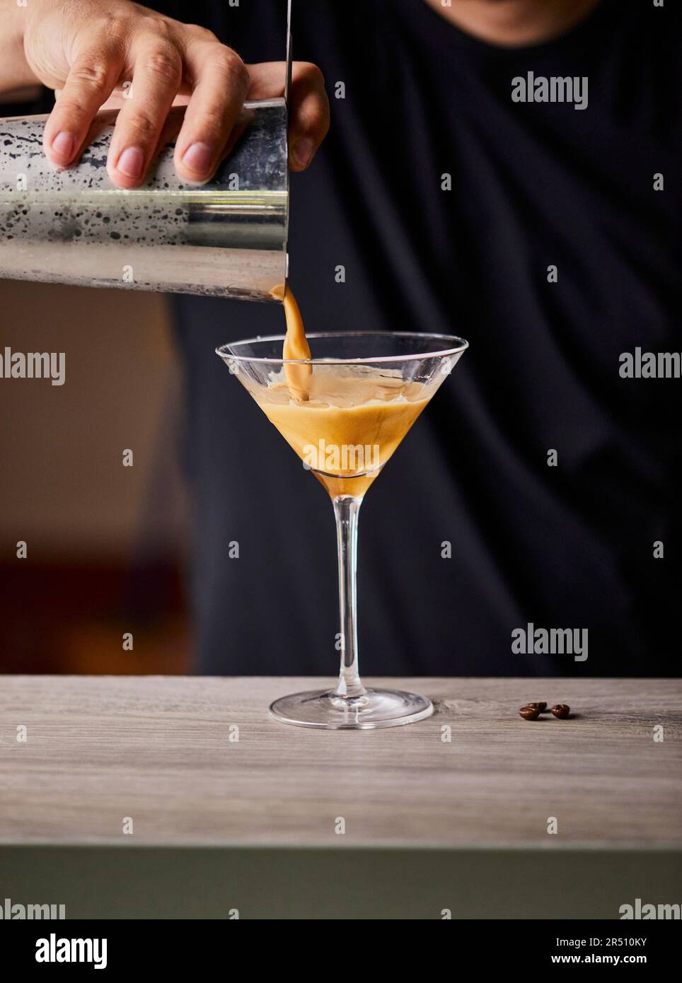 Making an espresso martini Stock Photo Alamy