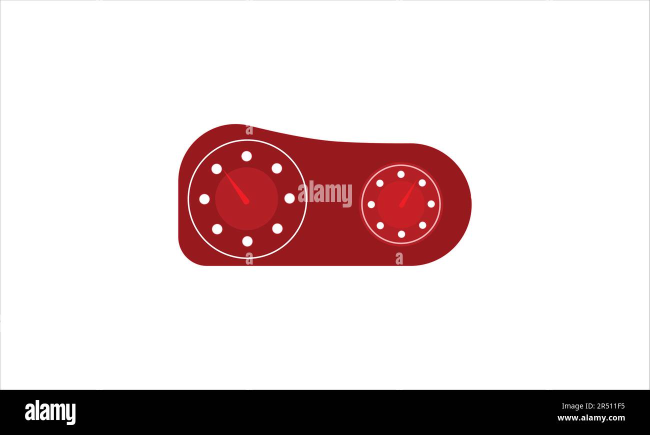 Speedometer vector on white Stock Vector