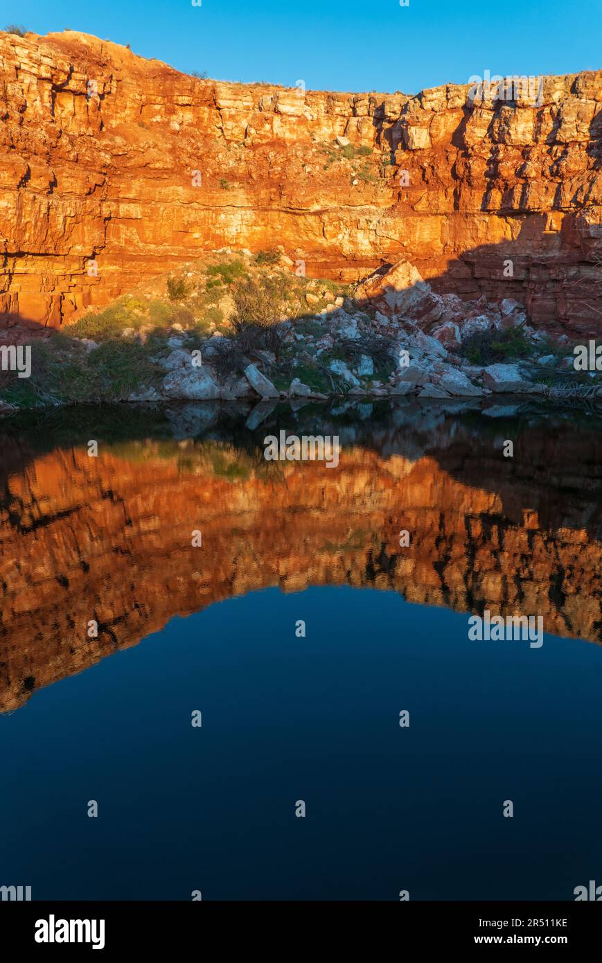 Bottomless Lakes State Park in New Mexico, along the Pecos River Stock Photo Alamy