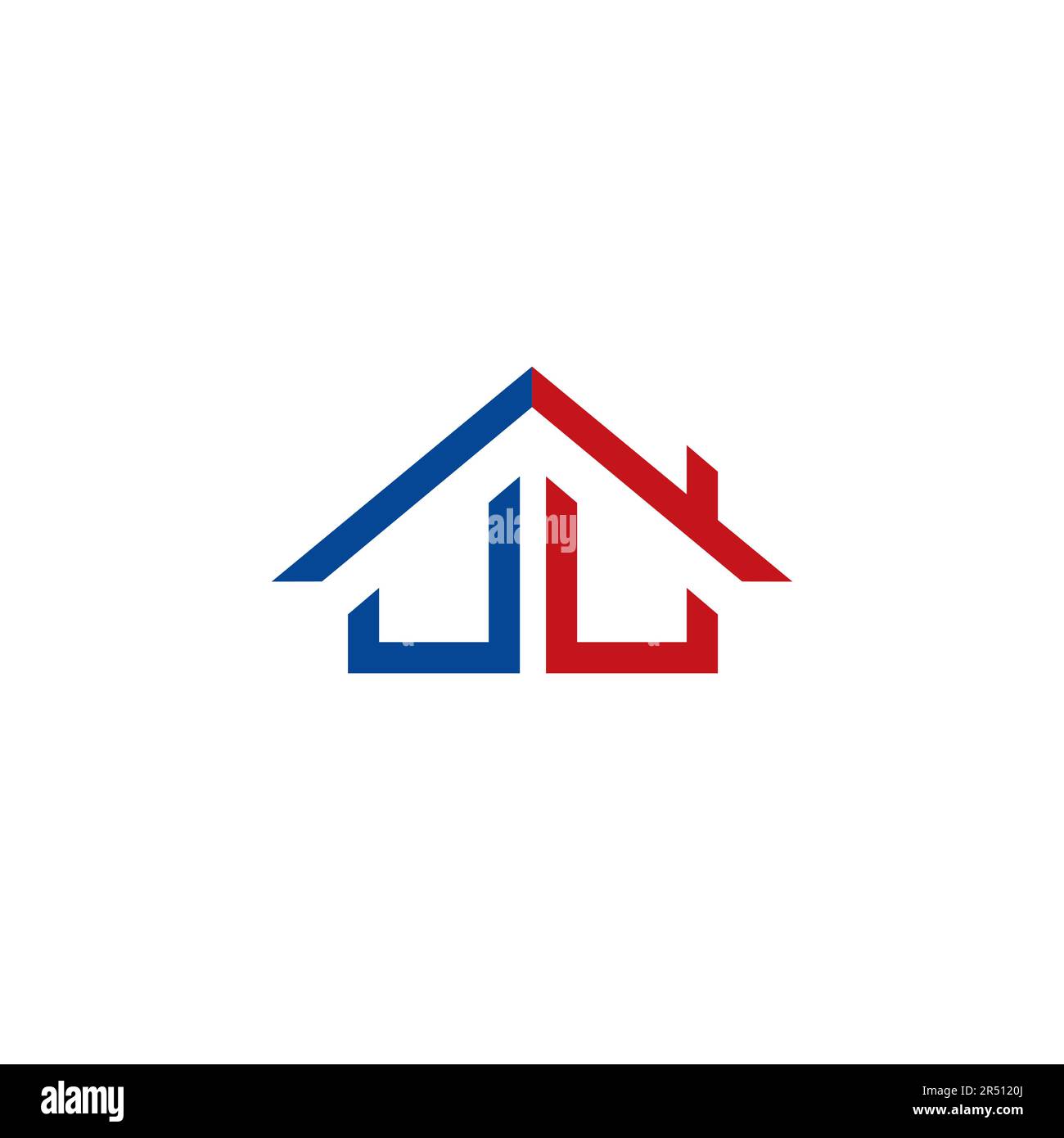 JL Home Logo Simple. Home Logo. Letter JL Stock Vector