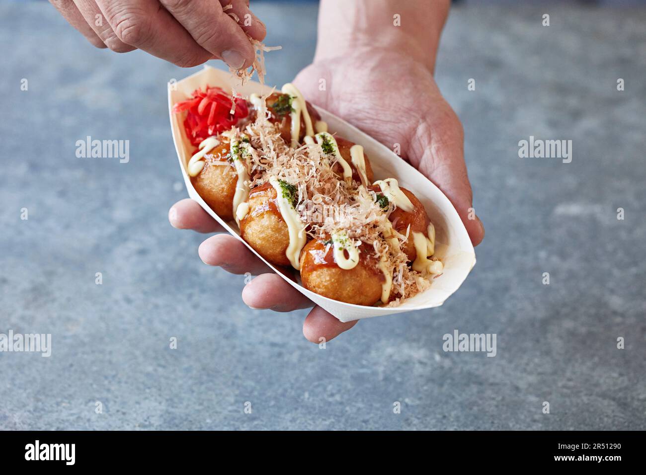Takoyaki (squid balls, Japan Stock Photo - Alamy