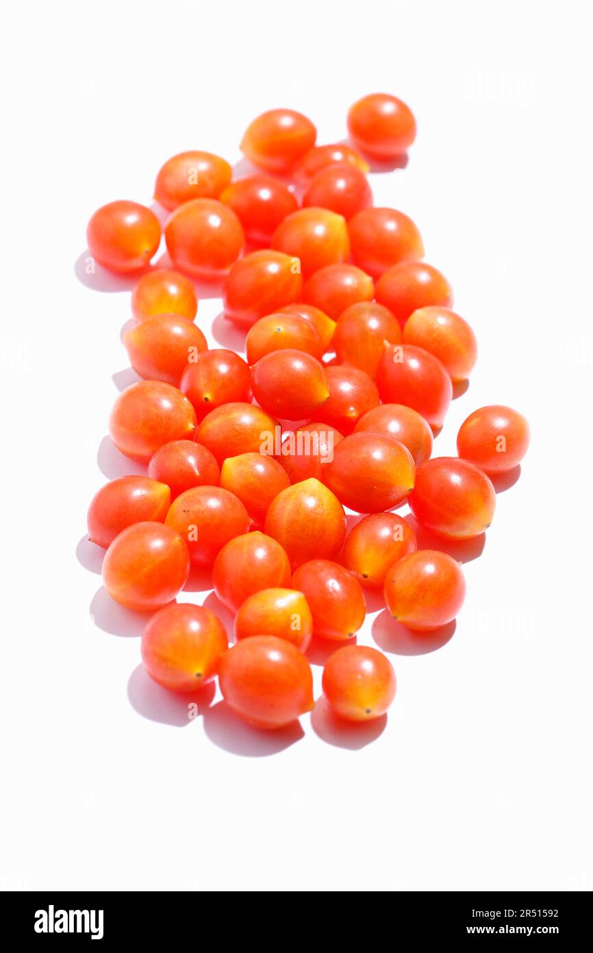 Tomato berries (also wild tomatoes or blackcurrant tomatoes) Stock Photo