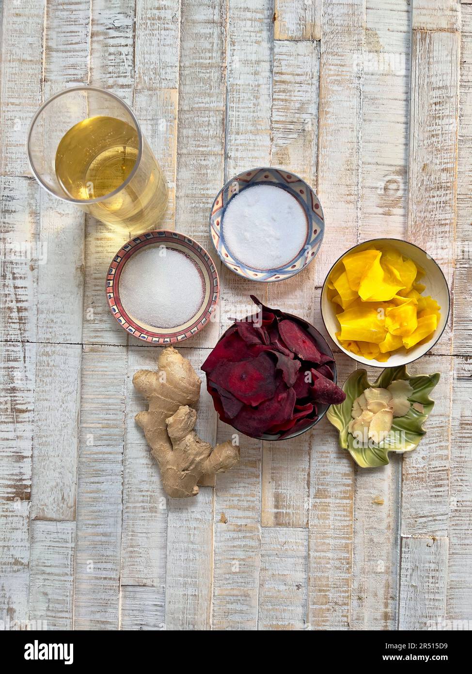 Ingredients for pickled red and yellow beets Stock Photo Alamy