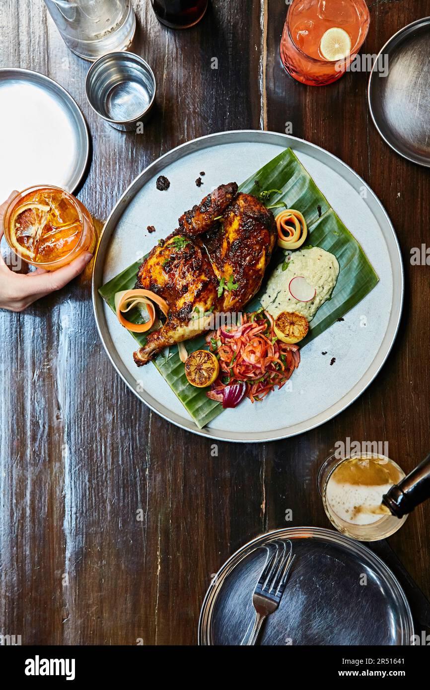 Indian spiced chicken Stock Photo Alamy