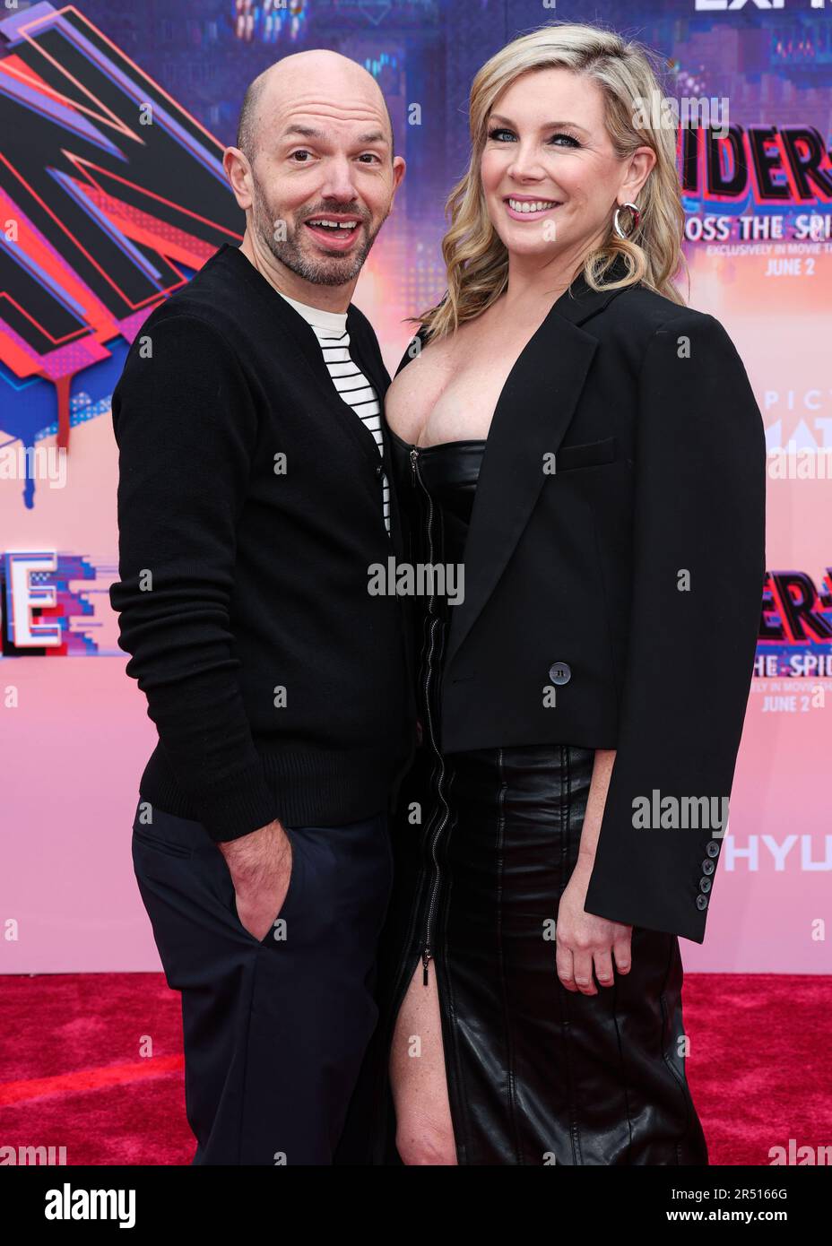 Westwood, United States. 30th May, 2023. WESTWOOD, LOS ANGELES, CALIFORNIA, USA - MAY 30: Paul Scheer and June Diane Raphael arrive at the World Premiere Of Sony Pictures Animation's 'Spider-Man: Across The Spider Verse' held at the Regency Village Theater on May 30, 2023 in Westwood, Los Angeles, California, United States. (Photo by Xavier Collin/Image Press Agency) Credit: Image Press Agency/Alamy Live News Stock Photo