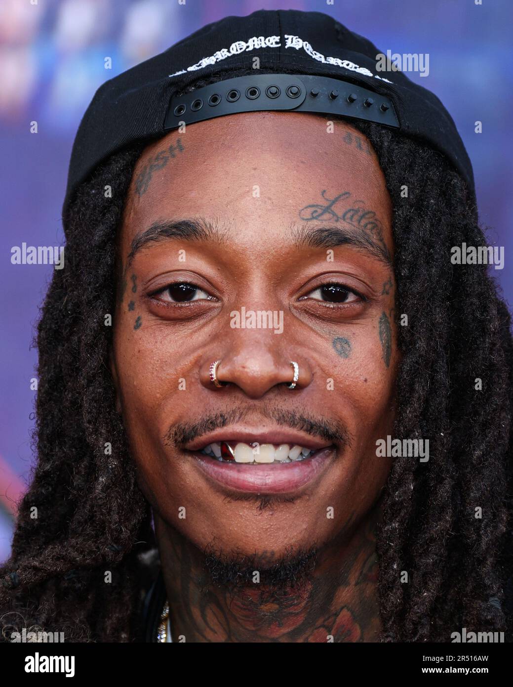 Westwood, United States. 30th May, 2023. WESTWOOD, LOS ANGELES, CALIFORNIA,  USA - MAY 30: Wiz Khalifa arrives at the World Premiere Of Sony Pictures  Animation's 'Spider-Man: Across The Spider Verse' held at