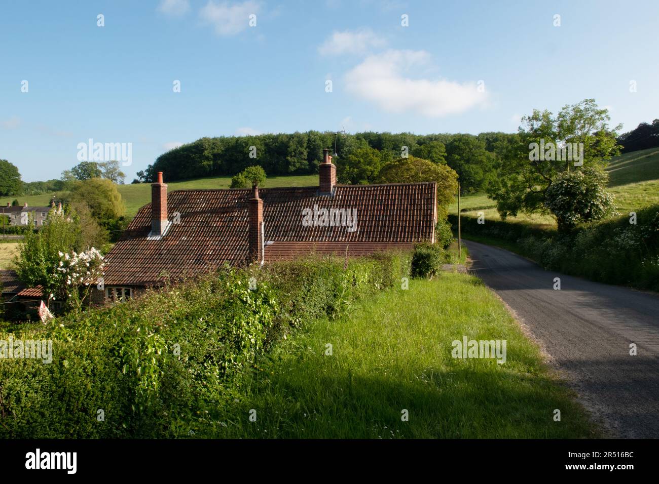 Tiled Roof, Horningsham, Wiltshire, England Stock Photo