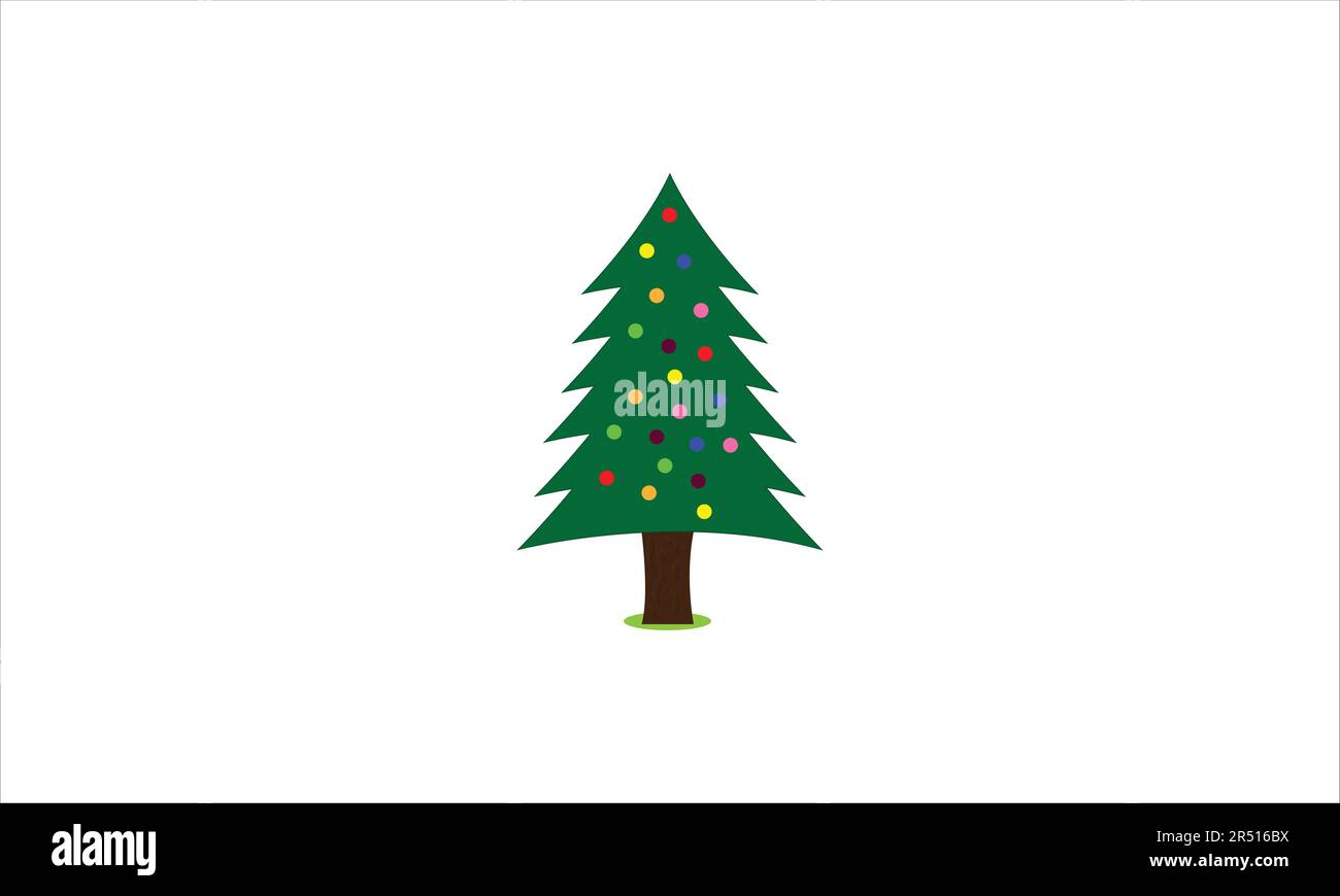 Christmas Tree Vector isolated on white Stock Vector