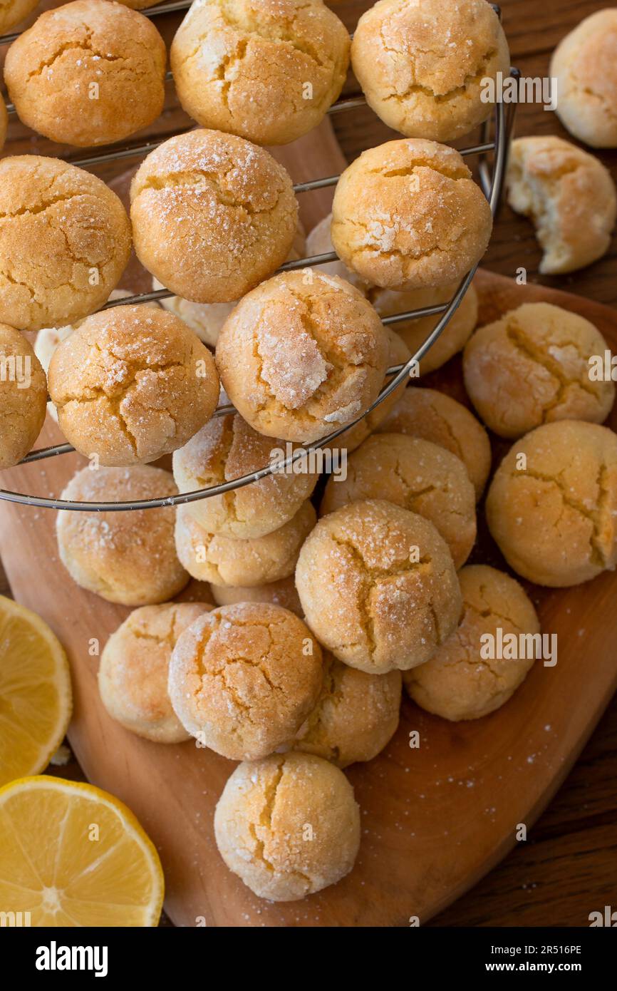 Italian lemon biscuits biscotti al limone Stock Photo Alamy